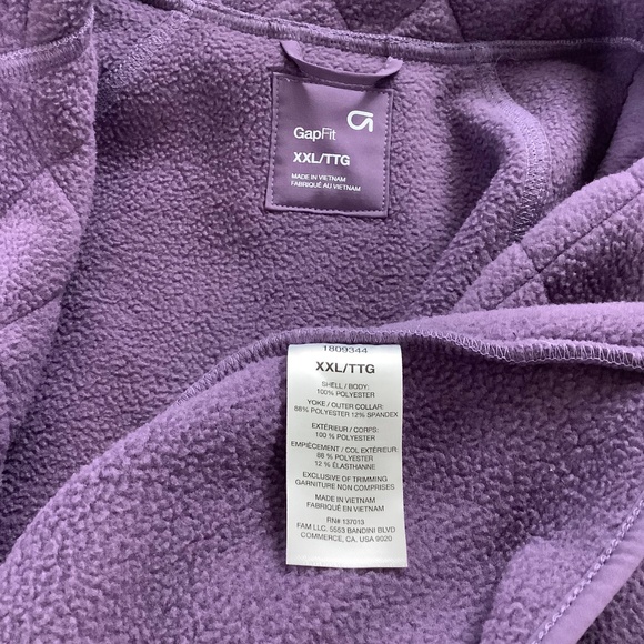 GAP Purple Fleece Jacket XXL - Picture 11 of 11